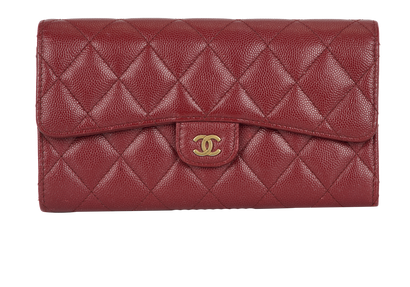 Chanel CC Quilted Flap Wallet, front view